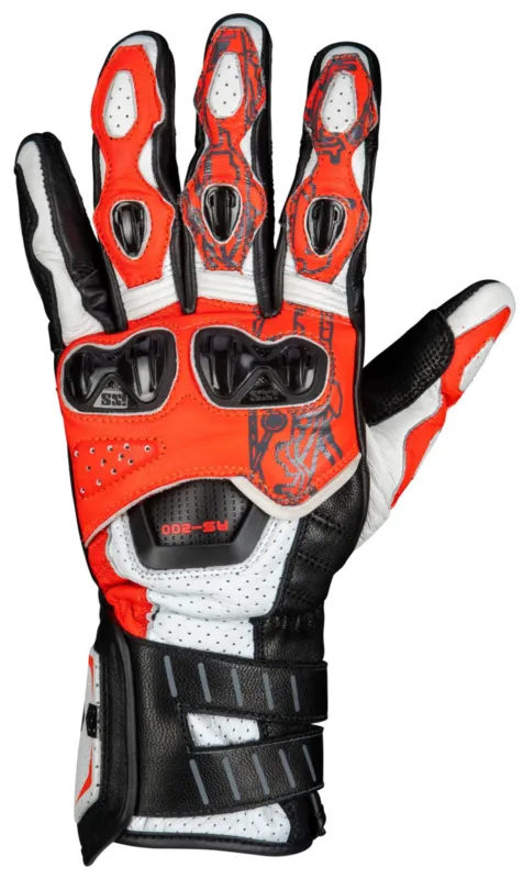 Akce Kožené sportovní rukavice iXS RS-200 3.0 červené - Velikosti L