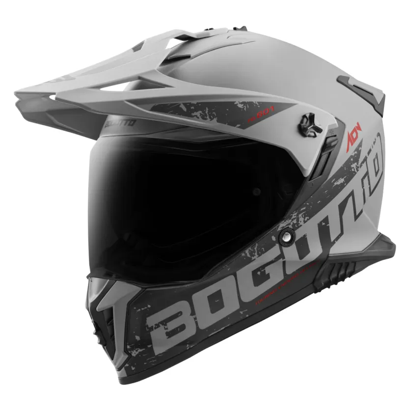 Bogotto FG-601 Duo Sklolaminátová enduro přilba Grey Matt - XS Nejlepší Volba