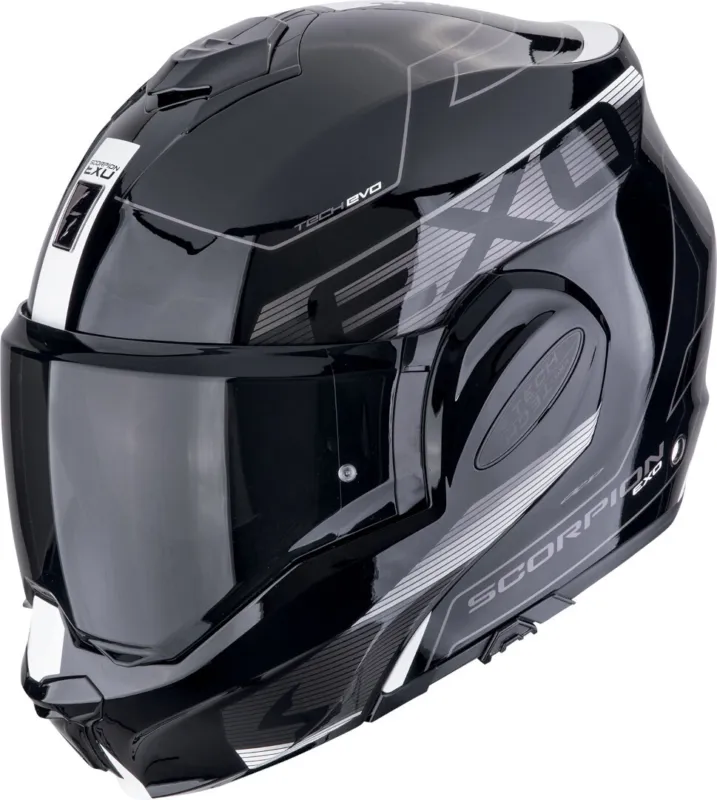Akce Scorpion EXO Tech Evo Traveller Přilba černobílá - XS (54)