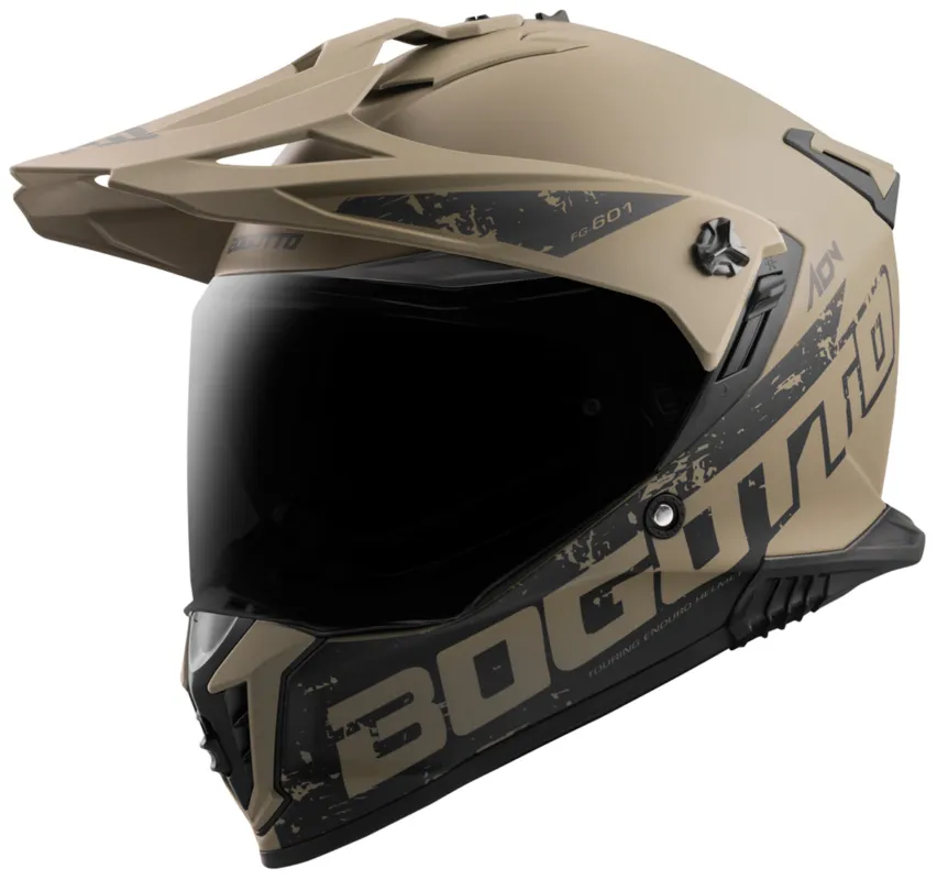 Bogotto FG-601 Duo Sklolaminátová enduro přilba Hnědý mat - L Super Cena