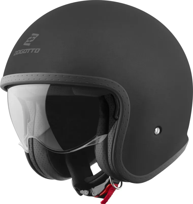 Vrácení Zdarma Bogotto H589 Solid Jet Helmet Black Matt - L