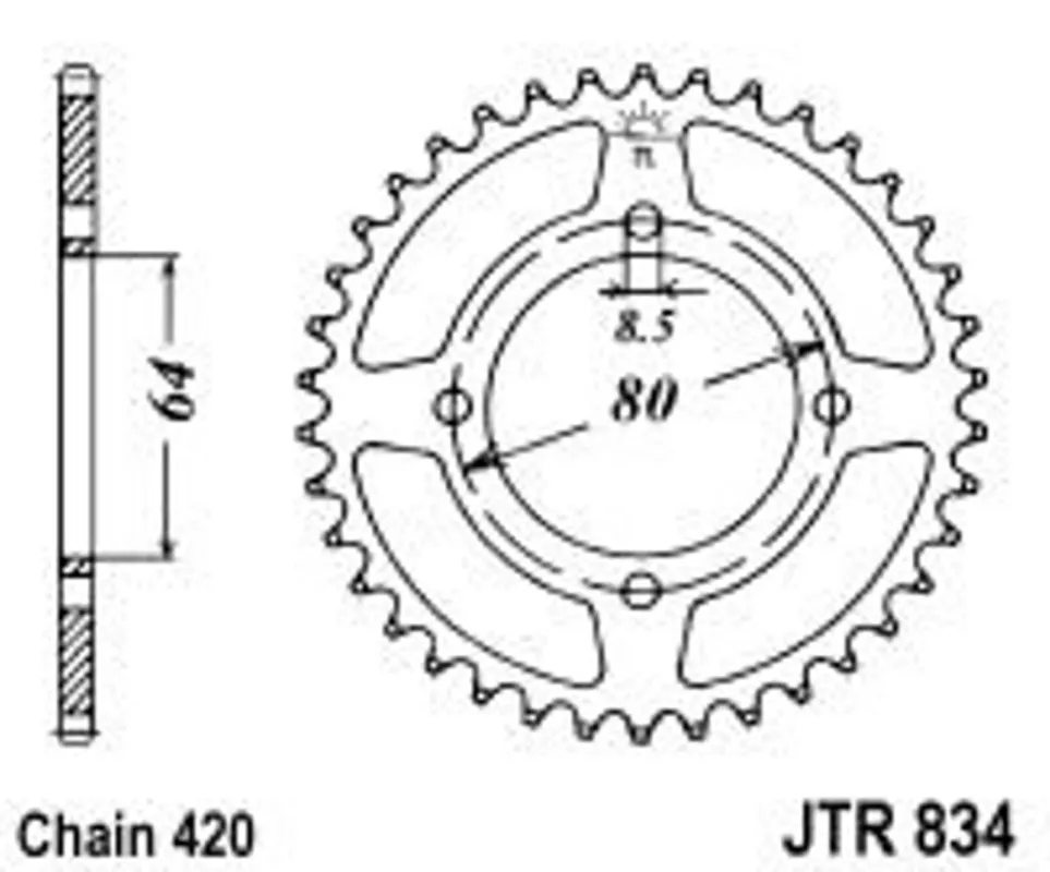 Expresní Doručení Řetězová rozeta JT JTR 834-37 37 zubů, 420