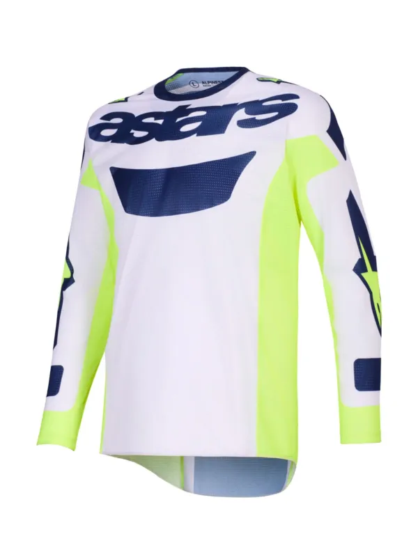 dres RACER AIR RIWAY, ALPINESTARS (světle šedá/žlutá fluo/modrá) 2026 - XL Top Prodej
