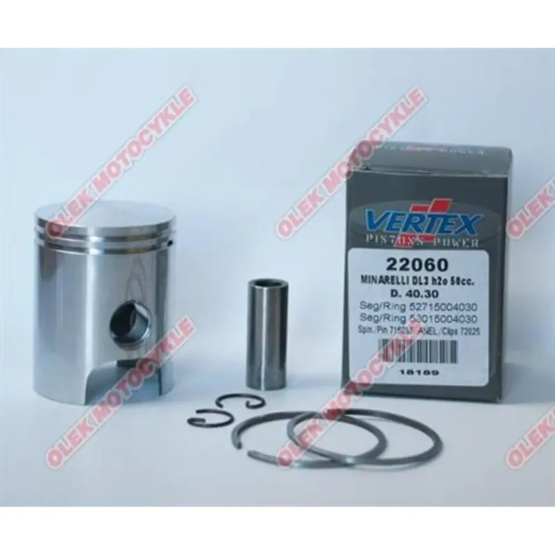 Vysoce Kvalitní Kompletní píst 40,30 mm Vertex 22060 Minarelli 50 LC, H2O