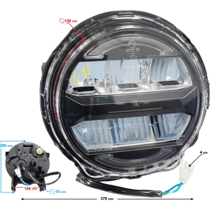 Výprodej Přední světlo reflektor Barton Naked 50