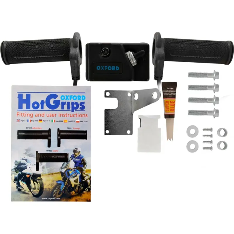 Vyhřívané rukojeti na řídítka 22 mm, s ovládacím panelem, Oxford HotGrips Essential Commuter Novinka