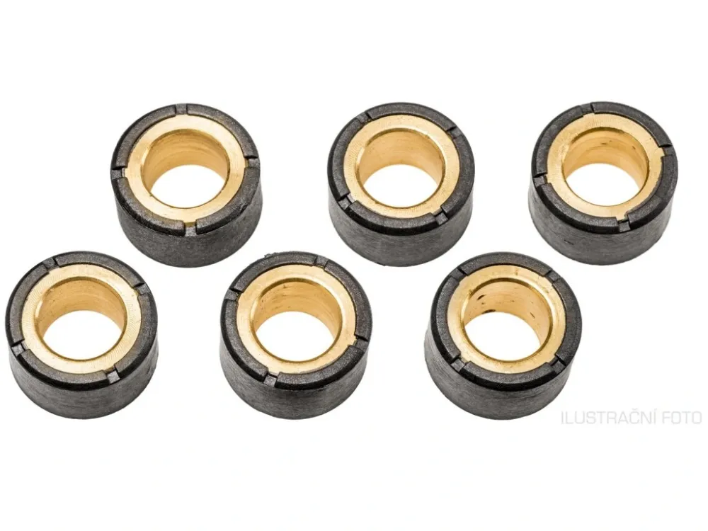 válečky variátoru (průměr 15 x 12 mm), váha 4 g, Athena (sada 6 ks) Akční Cena