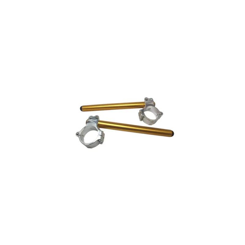 Vrácení Zdarma Aluminium-forged clip-ons ACCOSSATO with metal clamp composed of 2 half-rings 10 degrees inclination, gold