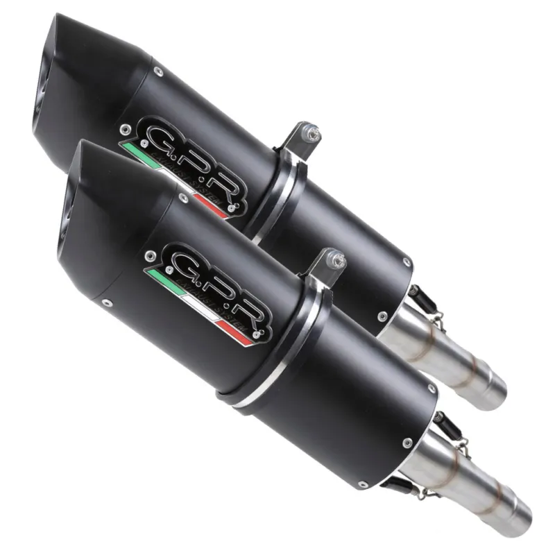 Dual slip-on exhaust GPR FURORE K.33.FUNE Matte Black including removable db killers and link pipes Výprodej
