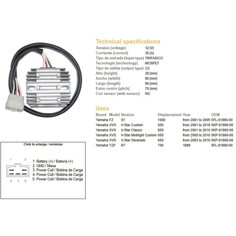 Koupit Online REGULÁTOR NAPĚTÍ DZE02463 YAMAHA